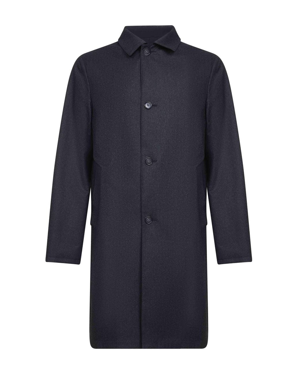 D 40 Blue Two-Tone Reversible Single-Breasted Coat for men
