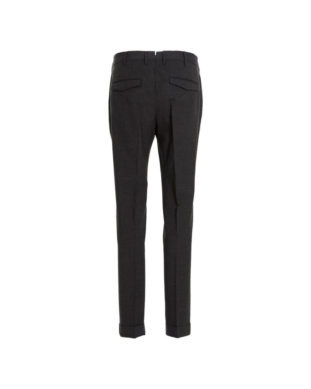 PT Torino Gray Master Pressed-Crease Trousers for men