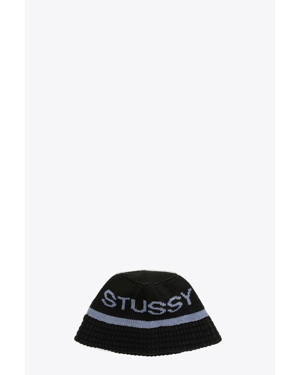 Stussy Men's Jacquard Knit Bucket Hat Black Jacquard Knit Bucket