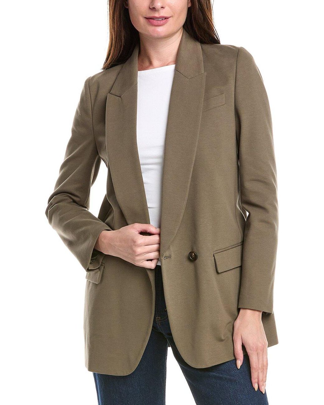 Brunello Cucinelli Brown Military Cotton Blazer Clothing