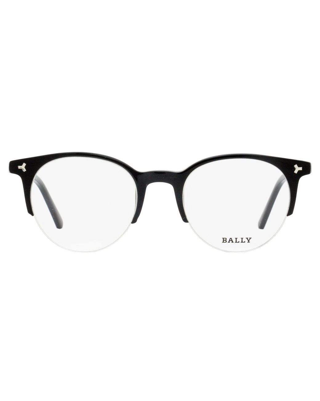 Bally Black Oval Eyeglasses By5018 001 47Mm Plastic (Acetate)