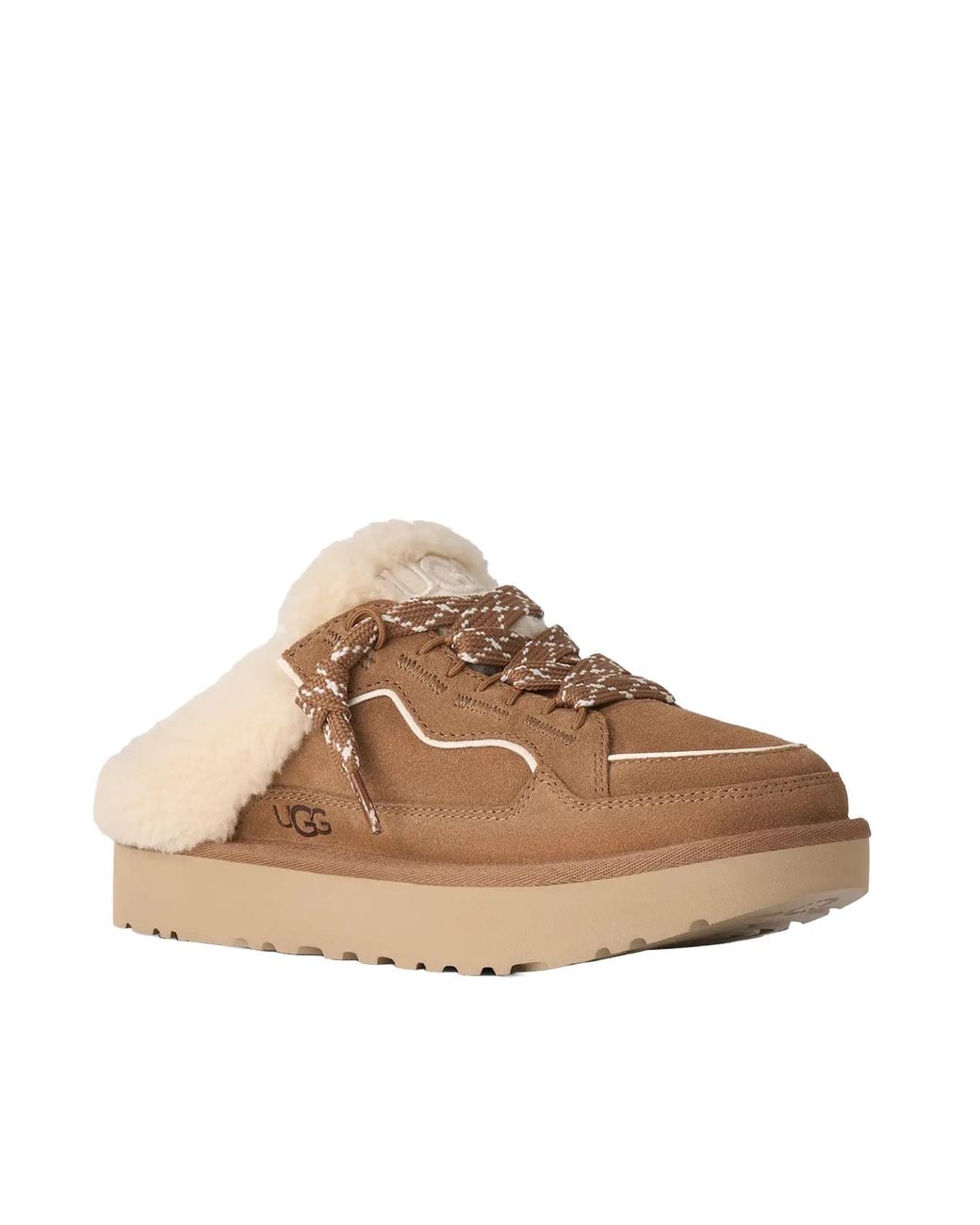 Ugg Brown Lowmel Mule Trainers Leather Sneaker