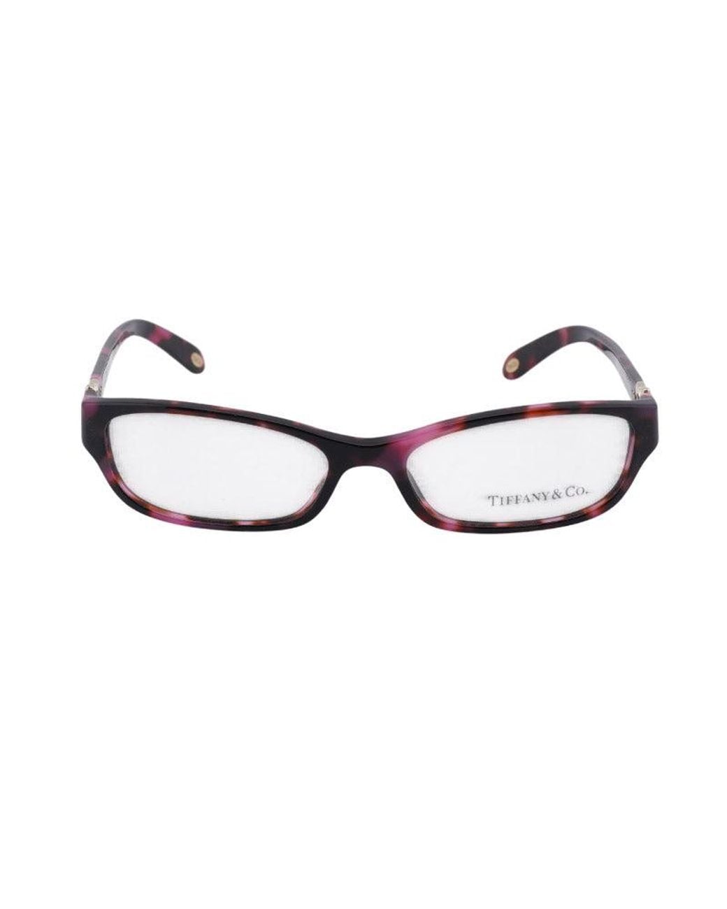 Tiffany & Co Brown Eyeglasses Rectangle Full Rim, Milky Havana Frame And Clear Demo Lenses Lens Tf20428126 Sunglasses