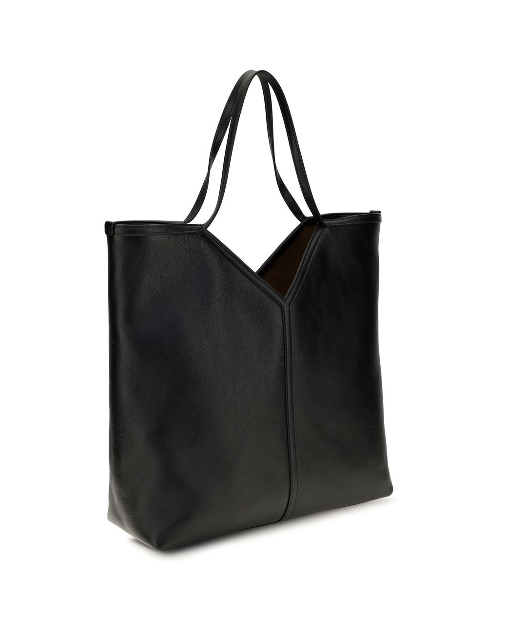 Saint Laurent Black Large Y Leather Tote Bag for men