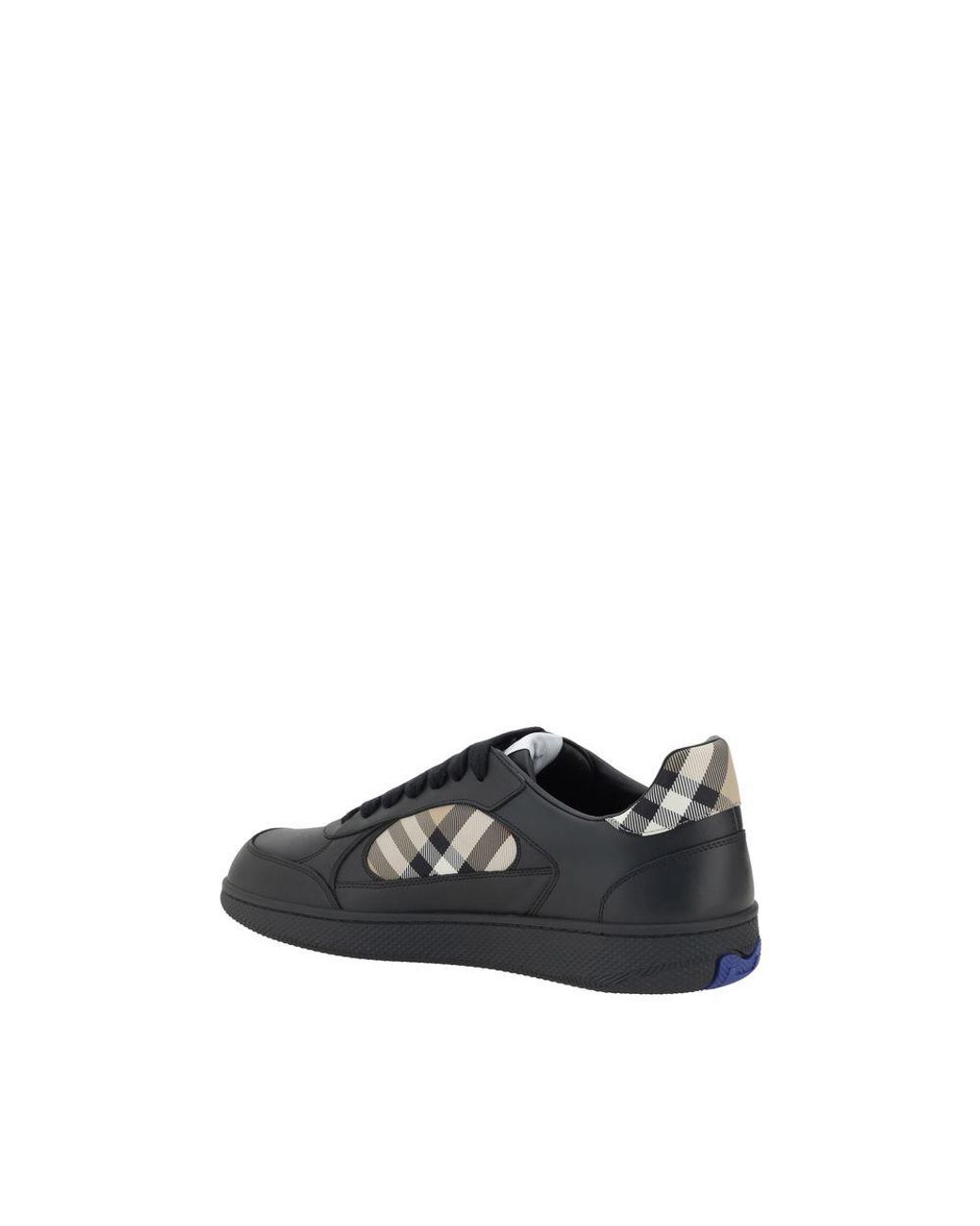 Burberry Blue Calf Leather Bos Taurus Low Top Sneakers for men