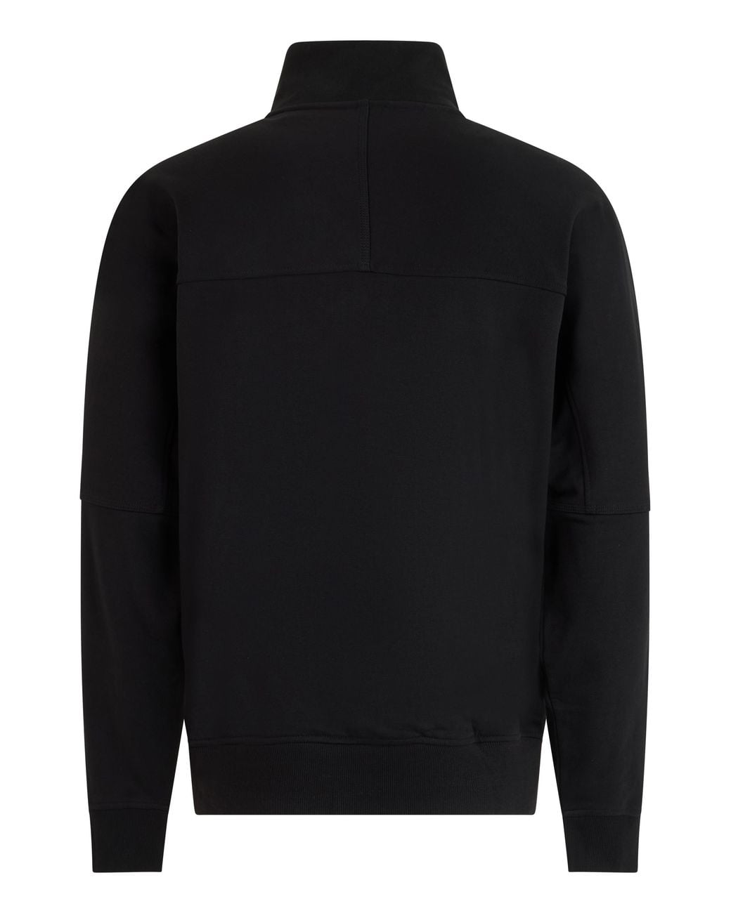 Boss Black Zip-Up Cotton Sweatshirt With High Collar for men