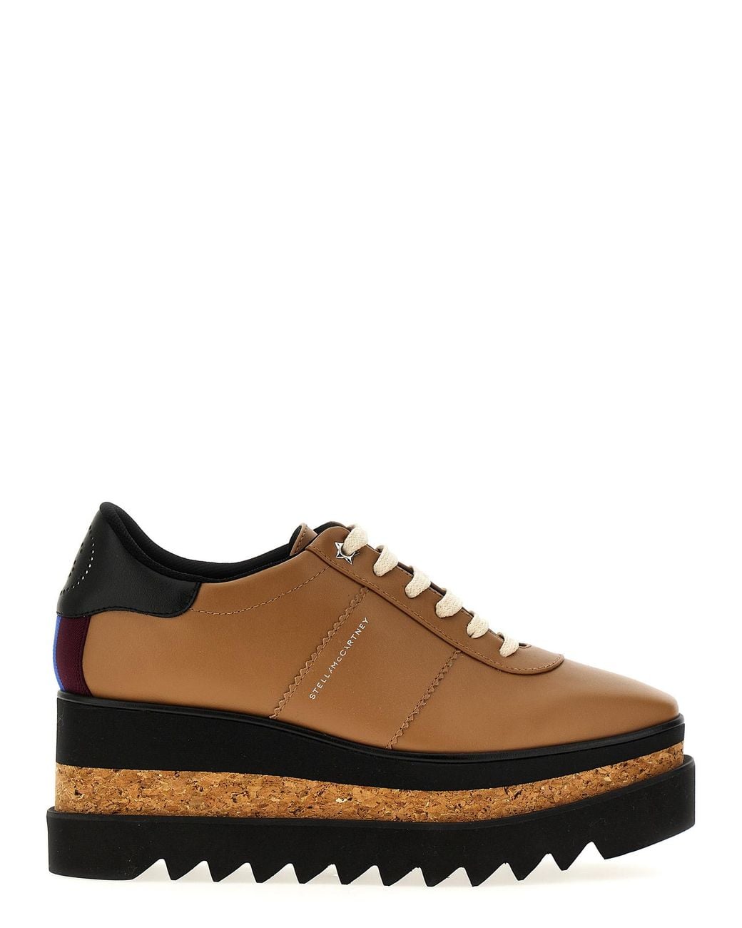 Stella McCartney Brown Polyester Wedge Sandals