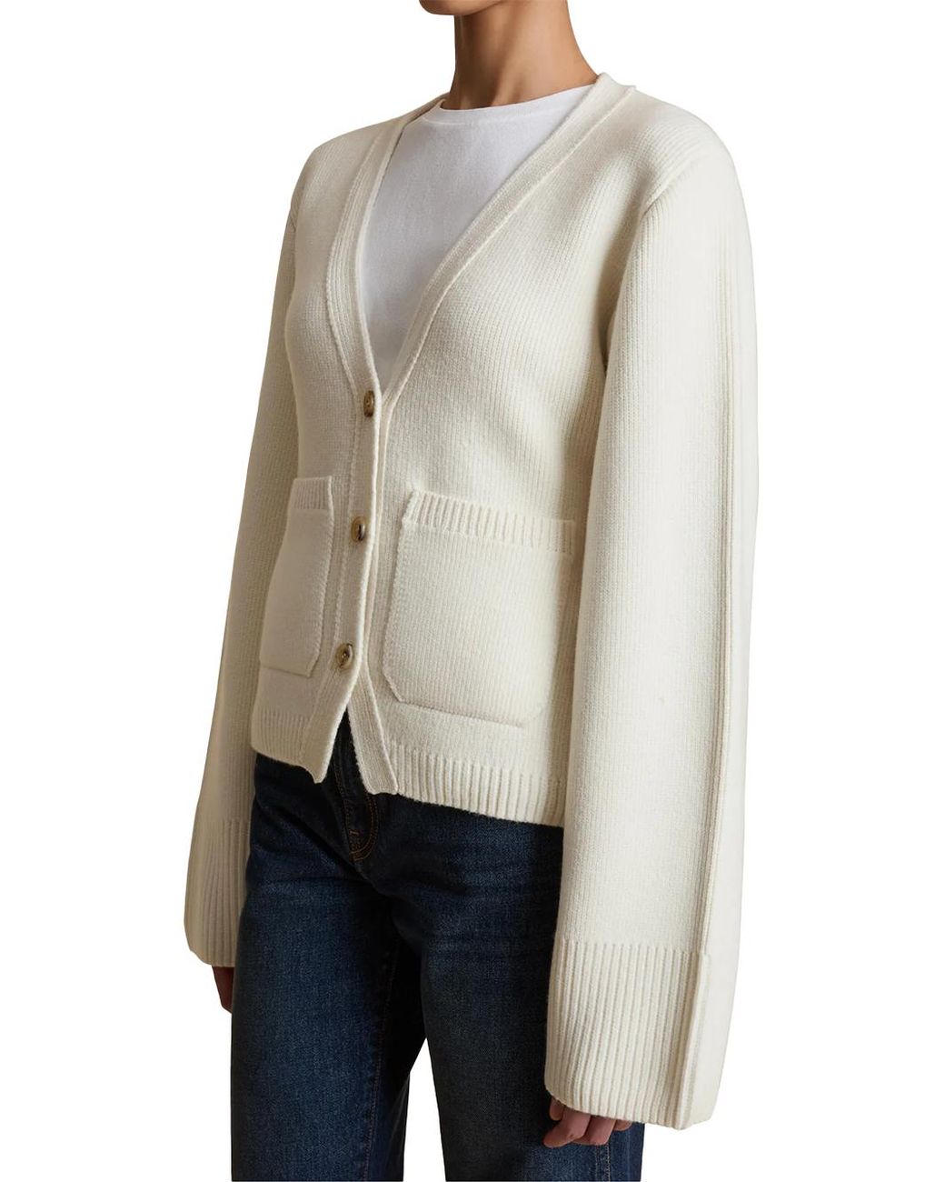 Khaite White Scarlet Cardigan Glaze