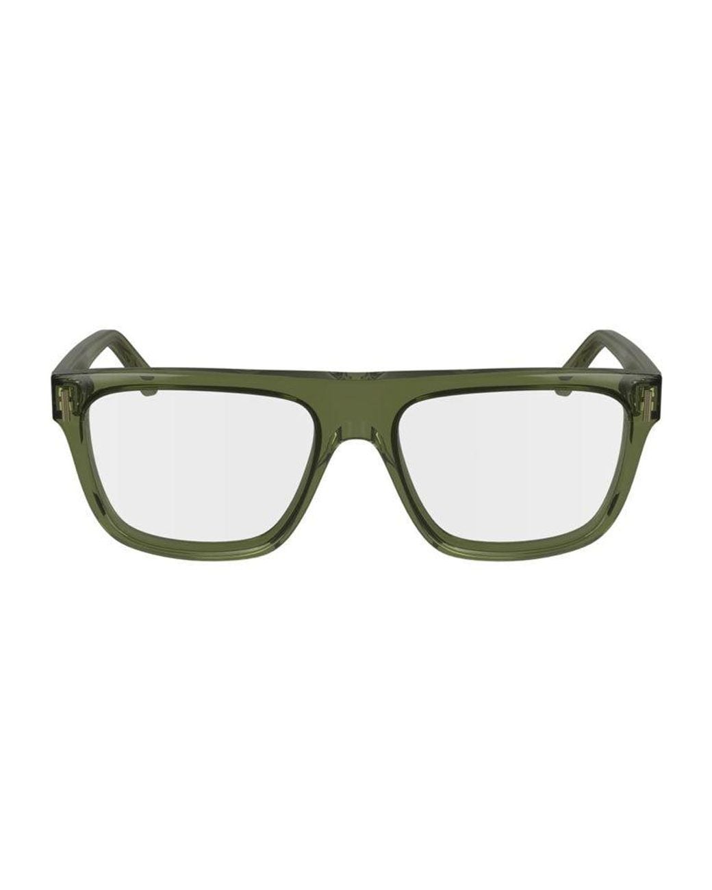 Ferragamo Green Salvatore Eyeglasses Square Full Rim, Frame And Clear Demo Lens Sf2997320 Sunglasses for men