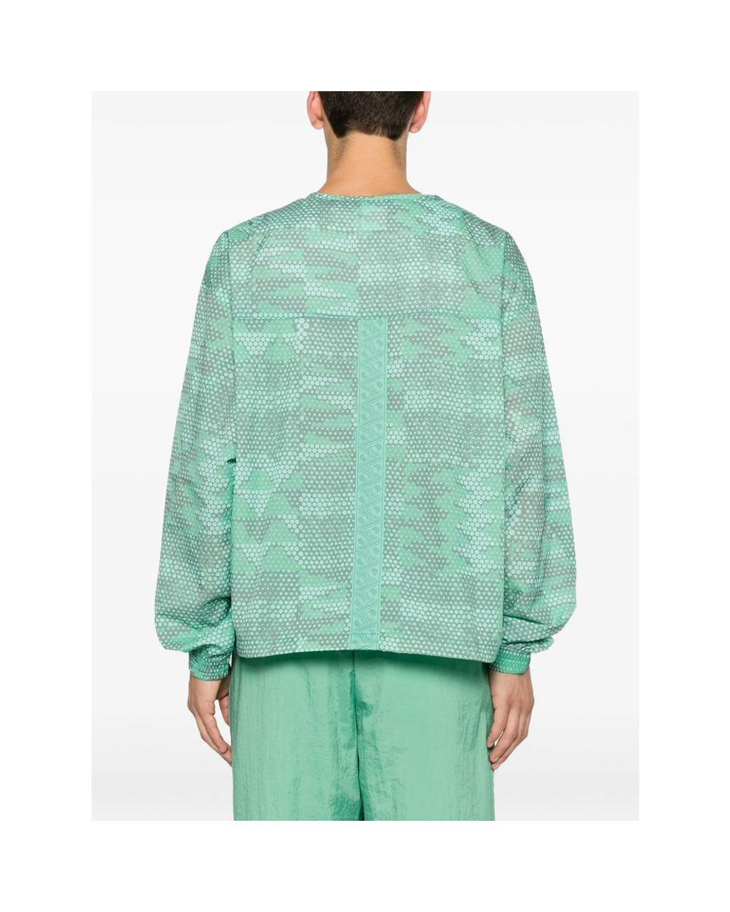 PUMA Green Patterned Zip-Up Jacket for men