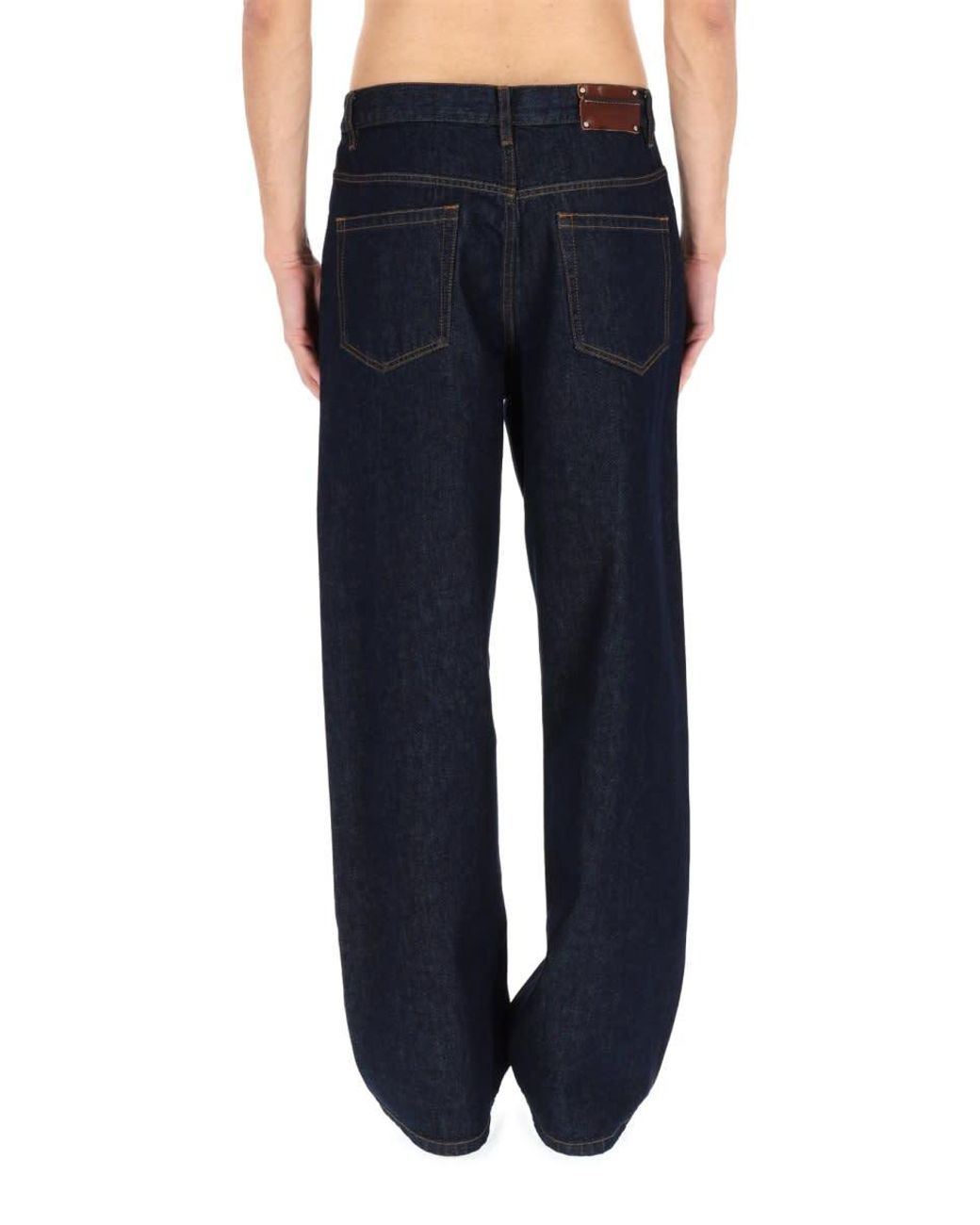 Dries Van Noten Blue Jeans Pine for men