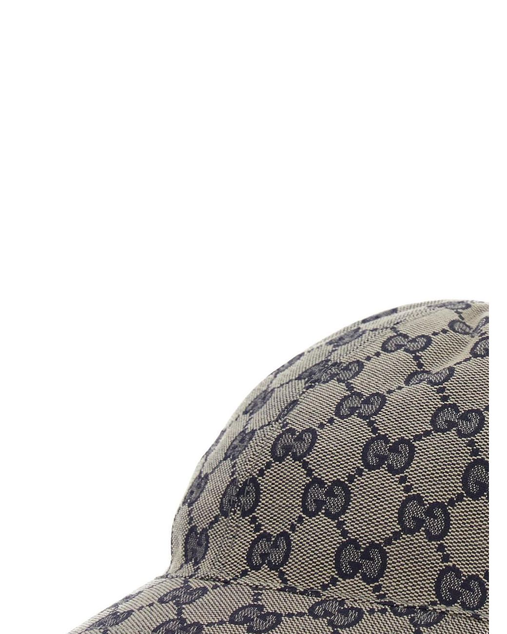 Gucci Gray Boys' Motif Cotton Canvas Cap for men