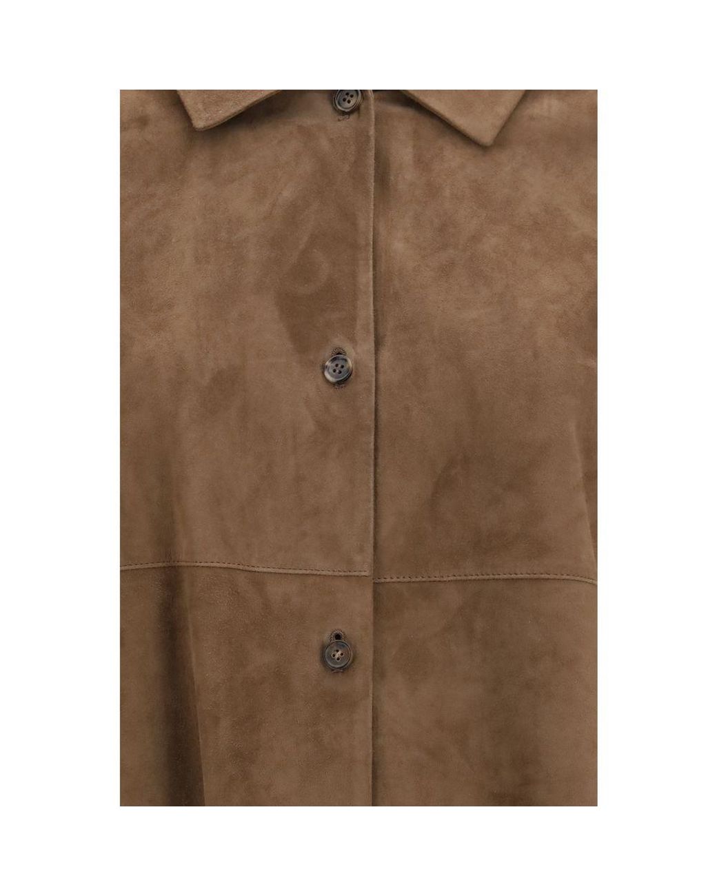 Max Mara Brown Lamb Ovis Aries Leather Jacket