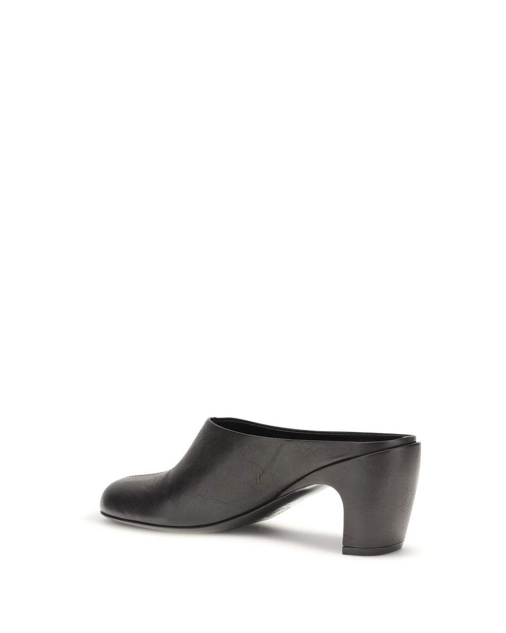 Dries Van Noten Gray Leather Mules Calf Sandal