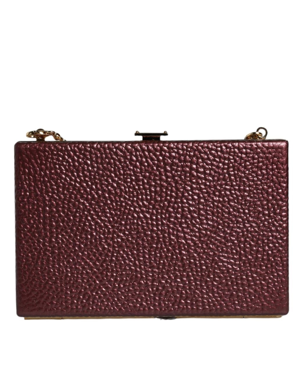 Dolce & Gabbana Purple Leather Clutch Evening Crossbody Bag