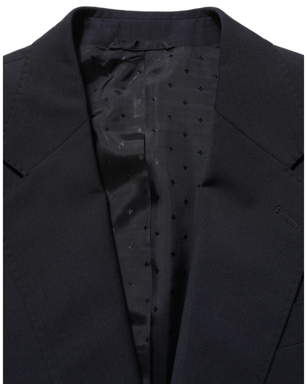Dolce & Gabbana Black Dolce & Gabbana Wool Slim Fit Pant Suit for men
