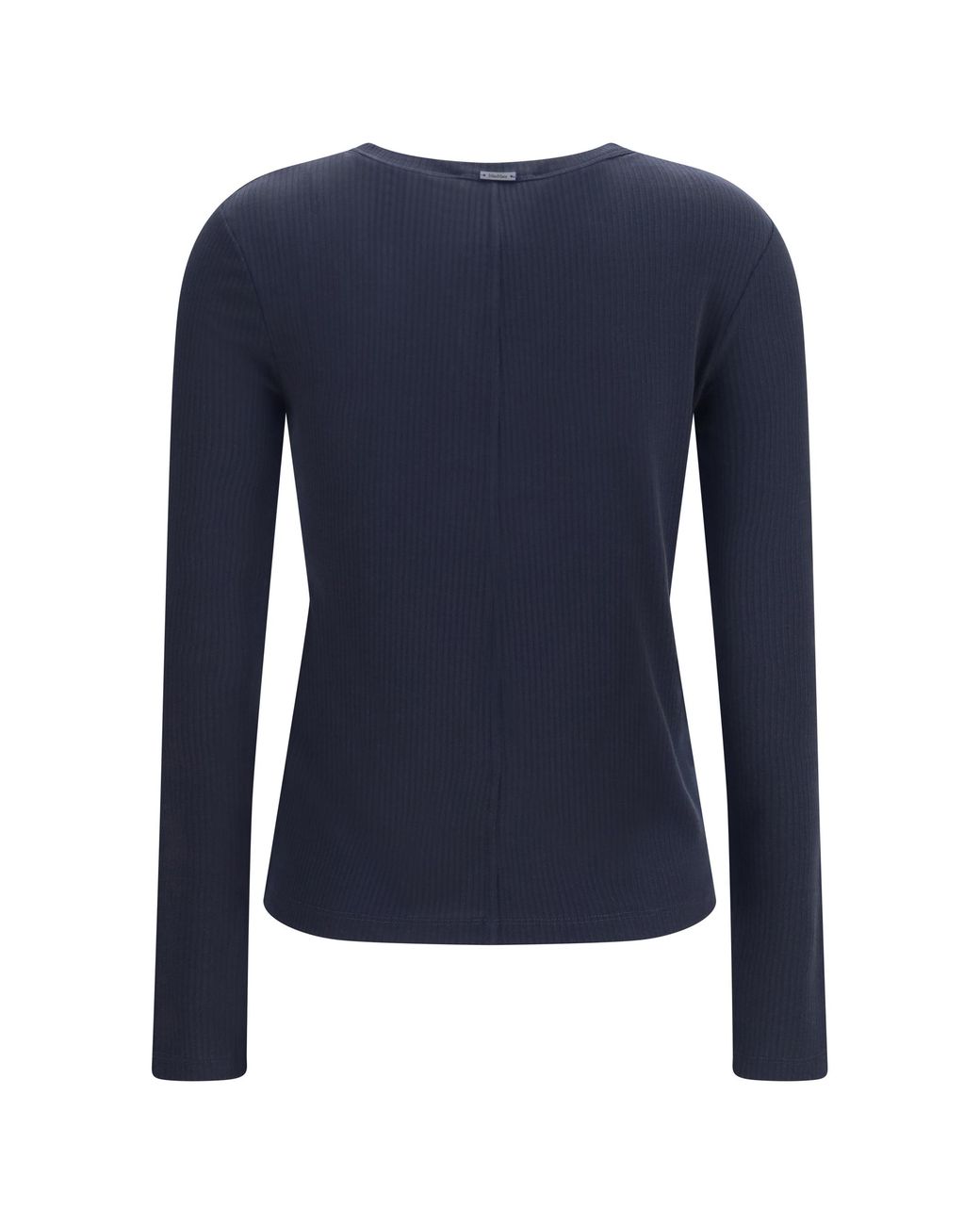 Max Mara Blue Ribbed Long-Sleeve Sweater