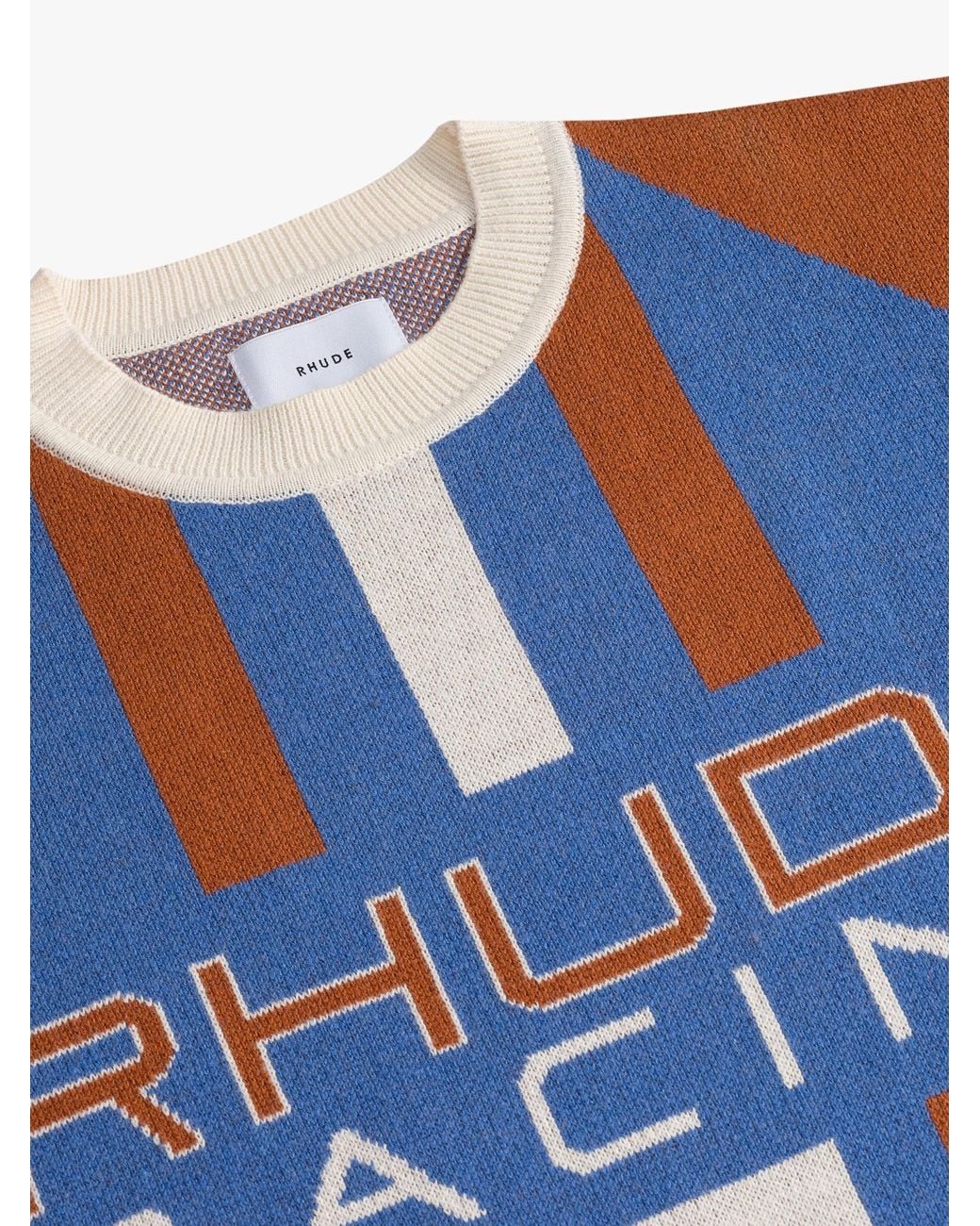 Rhude Blue Pavil Knit Crewneck for men