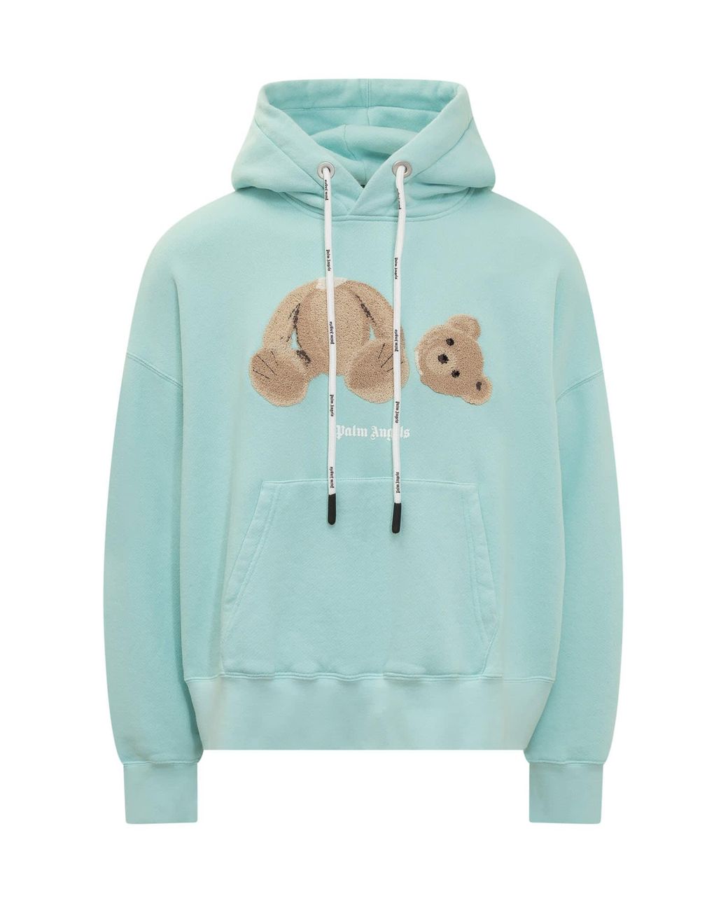 Palm Angels Bear Hoodie in Blue for Men | Lyst