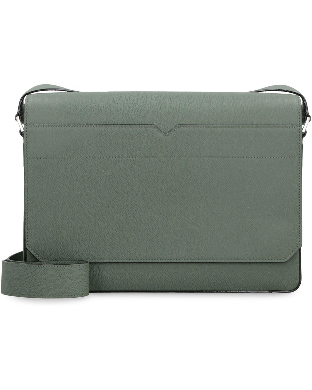 Valextra Green Leather Messenger Bag Calf for men