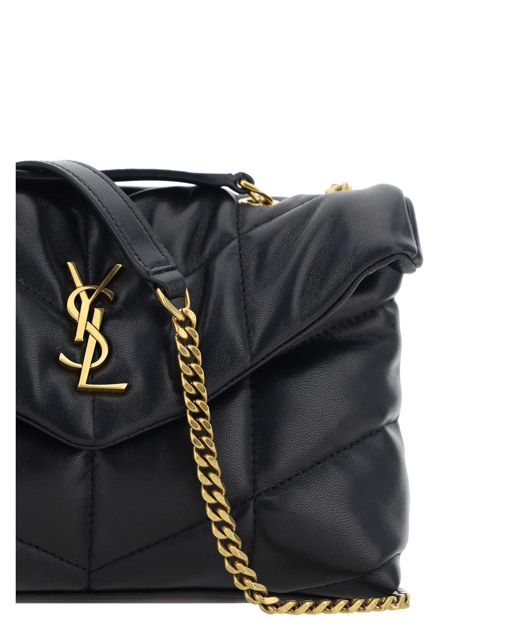 Saint Laurent Black Loulou Puffer Toy Mini