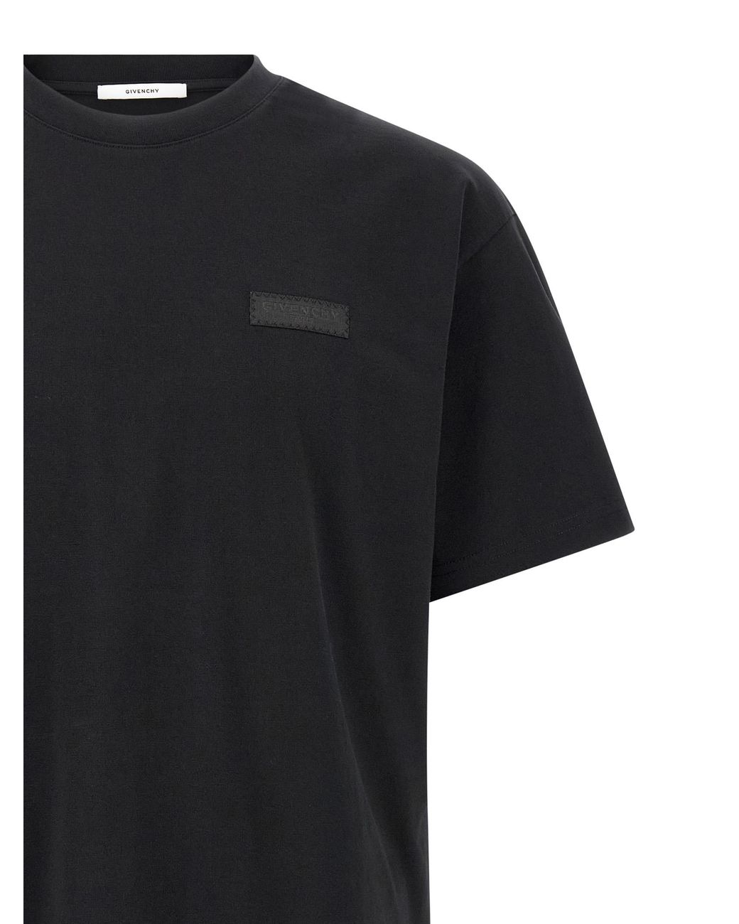 Givenchy Black Paris' Grosgrain T-Shirt for men