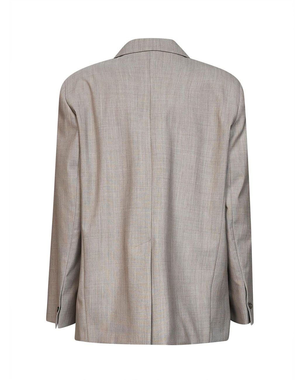 Weekend by Maxmara Gray Blazer Wkdattila Hazelnut Wool Virgin Jacket