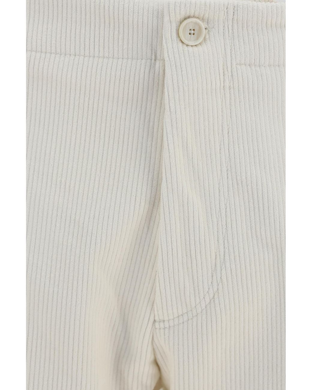 Lardini Gray Ribbed Viscose Pants for men