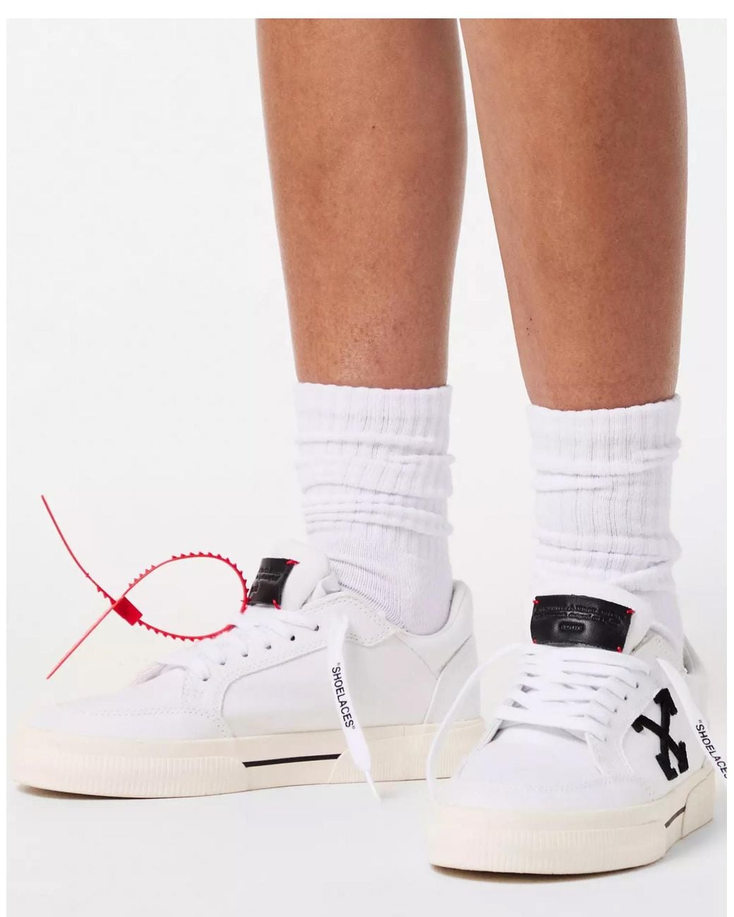 Off-White c/o Virgil Abloh Red New Low Vulcanized Sneakers