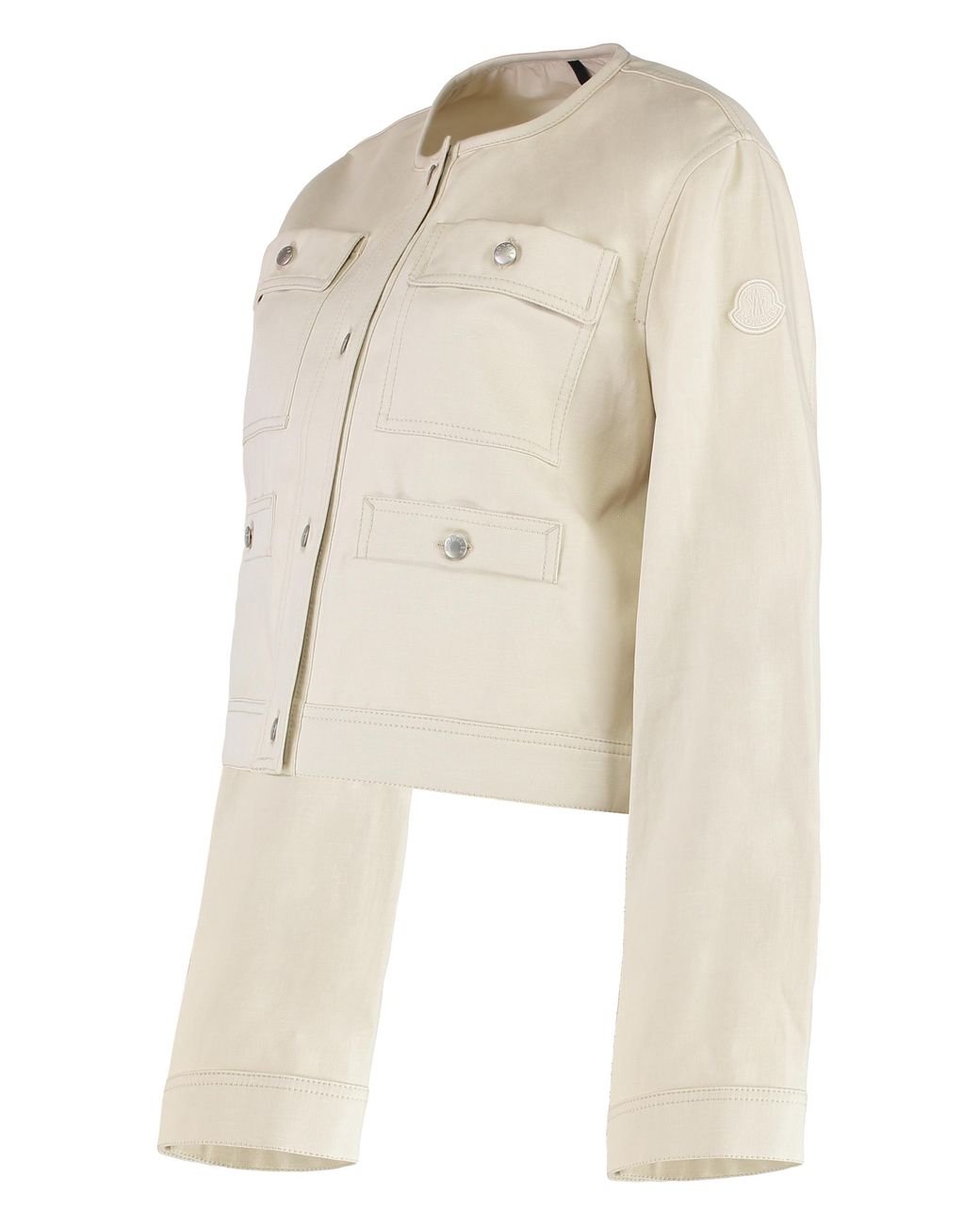 Moncler Natural Chatel Cotton-Linen Blend Jacket