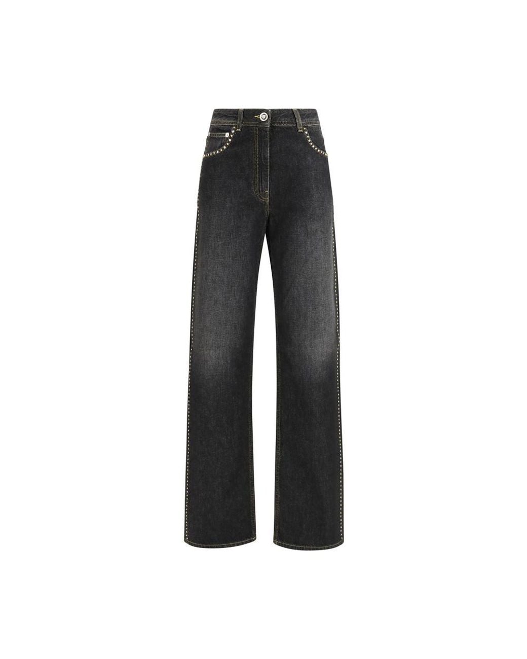 Versace Black Cotton Straight