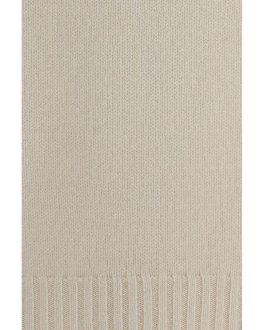 Umit Benan White Milano Cashmere Turtleneck Sweater Kashmir/Capra Hircus for men