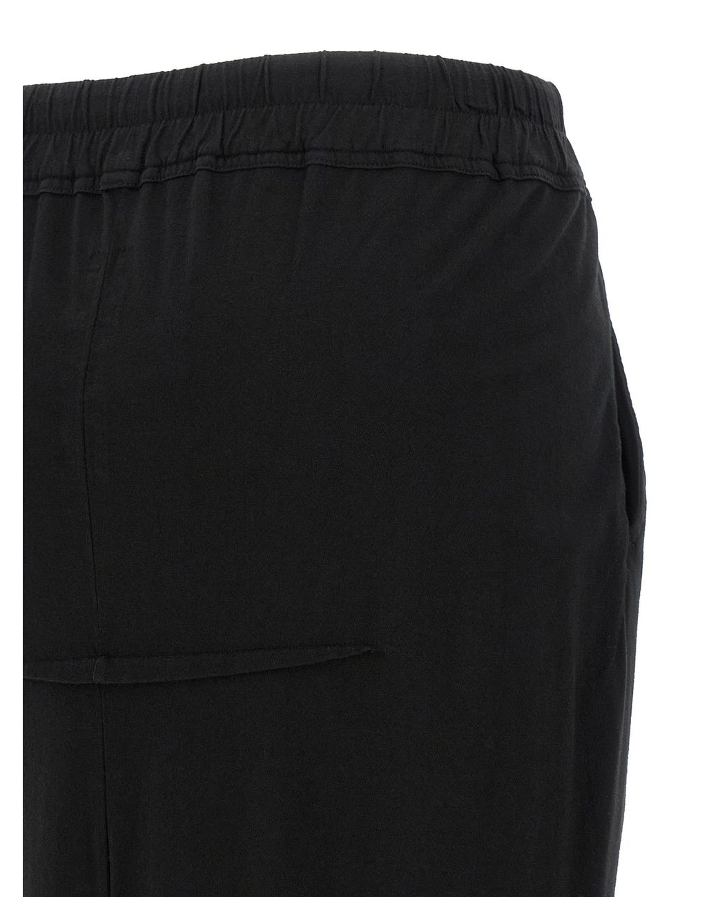 Rick Owens Black Cotton Mini Skirt
