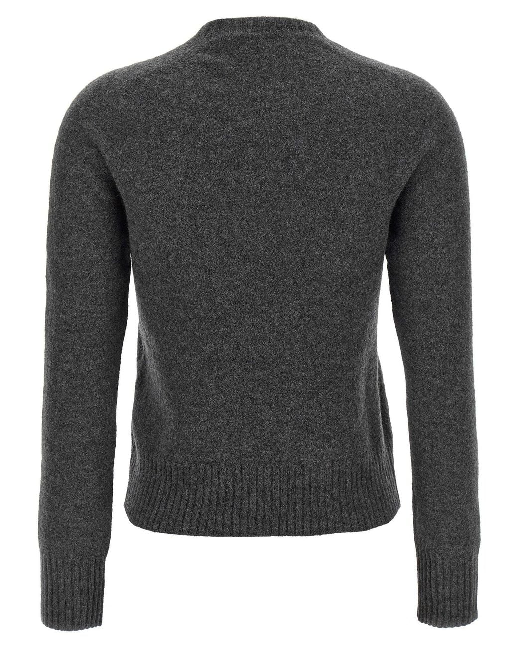 Jil Sander Gray Superfine Wool Sweater — Charcoal