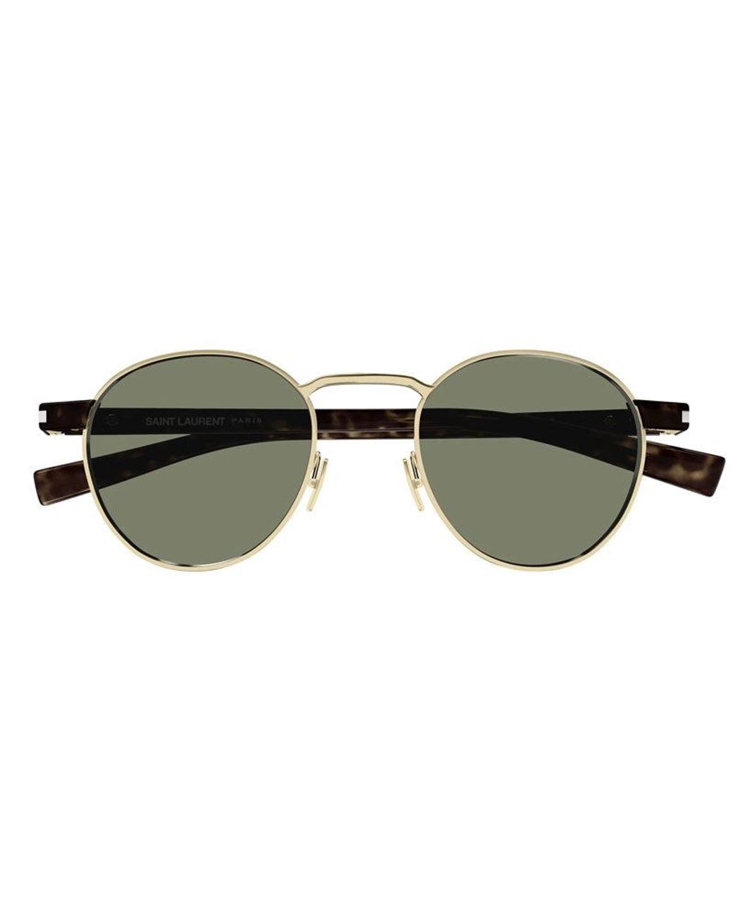 Saint Laurent Green Sunglasses Round Full Rim, And Havana Frame Lens Sl707002