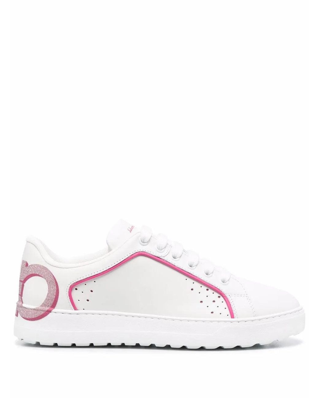 Ferragamo Pink Ferragamo Manhattan Gancini-Print Sneakers