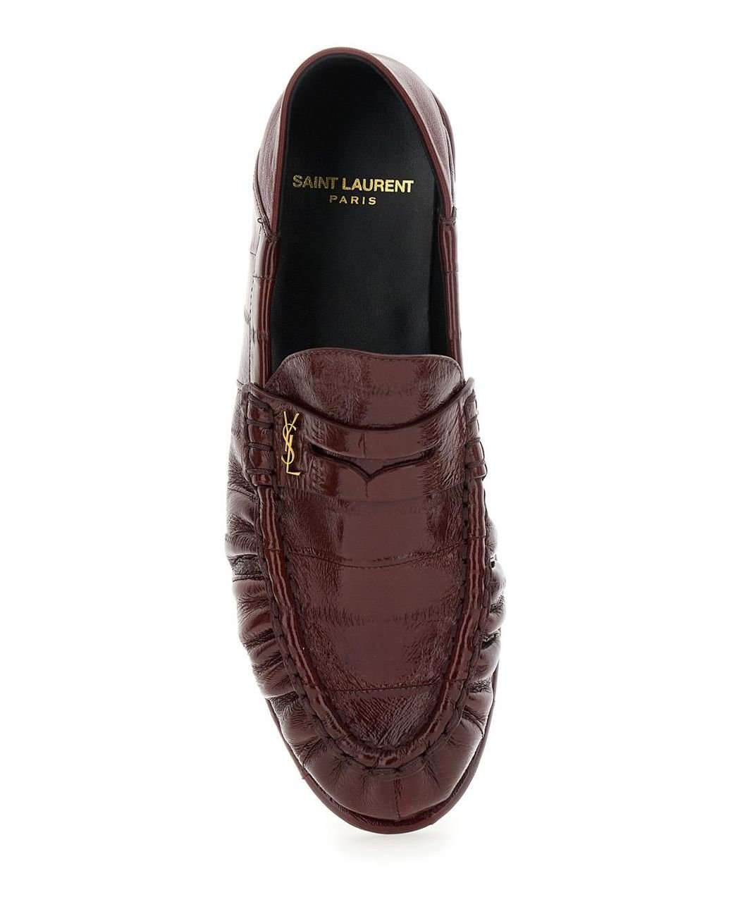 Saint Laurent Le Loafer Bordeaux Loafers With Cassandre in