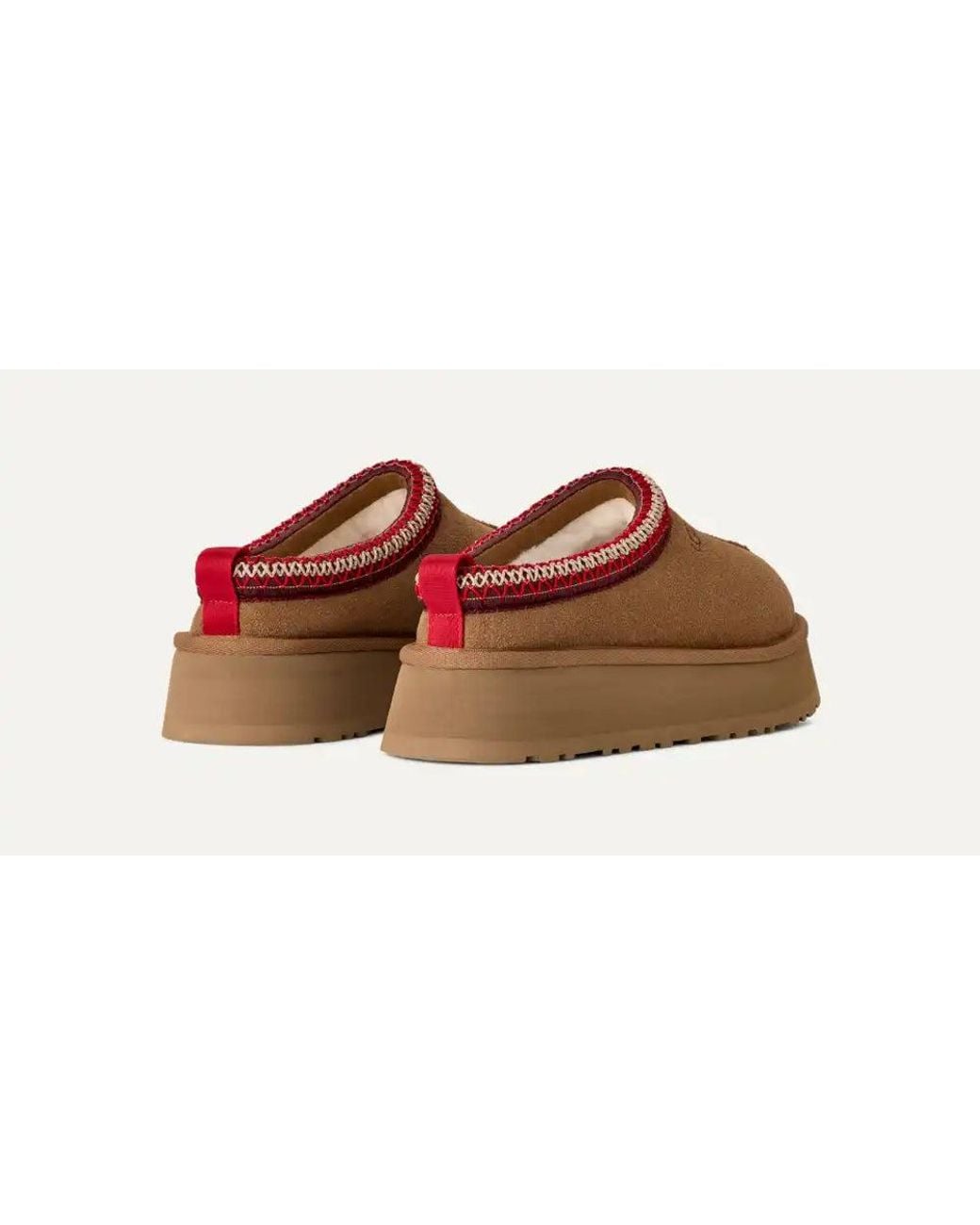 Ugg Black Ugg Sheepskin Lined Slipper — Chestnut
