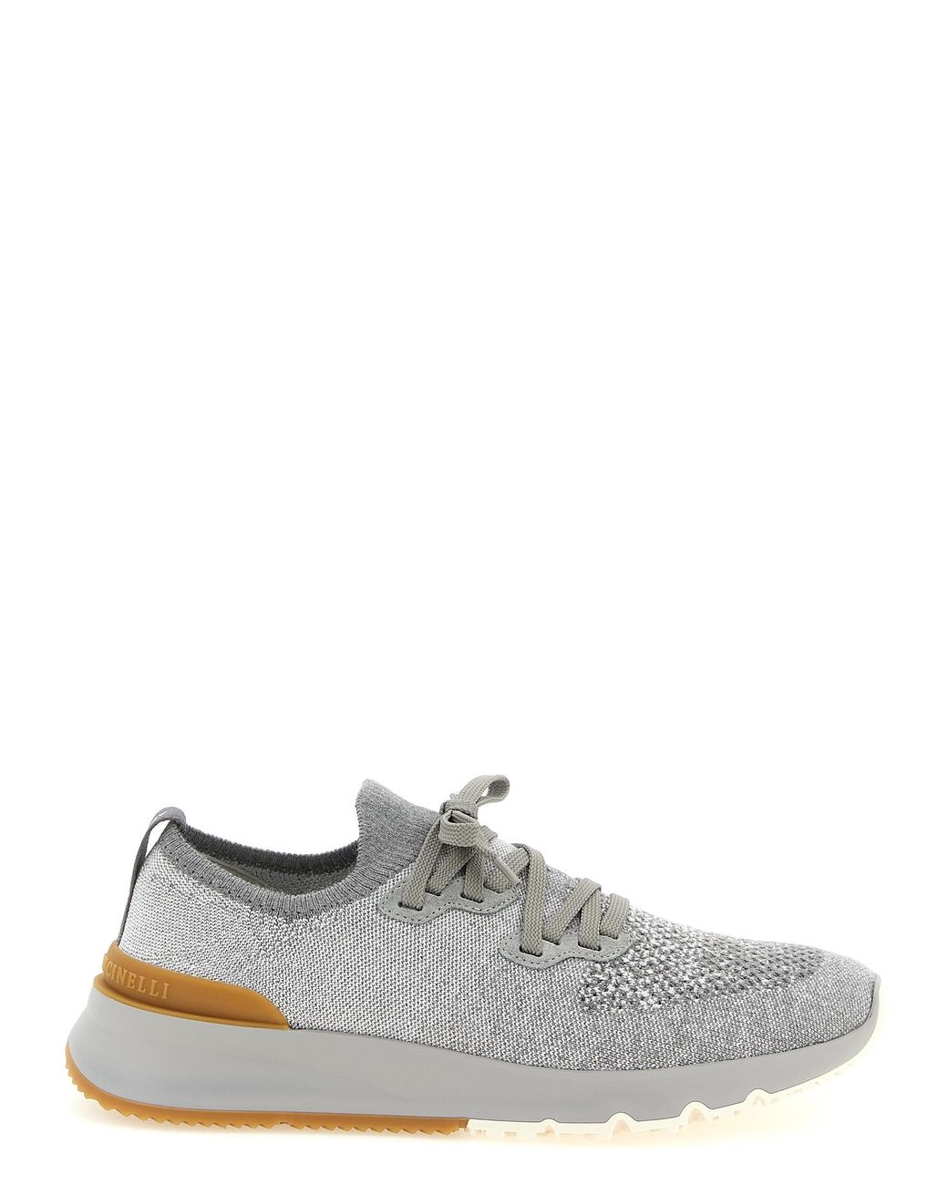 Brunello Cucinelli White Cotton Athletic Sneakers for men