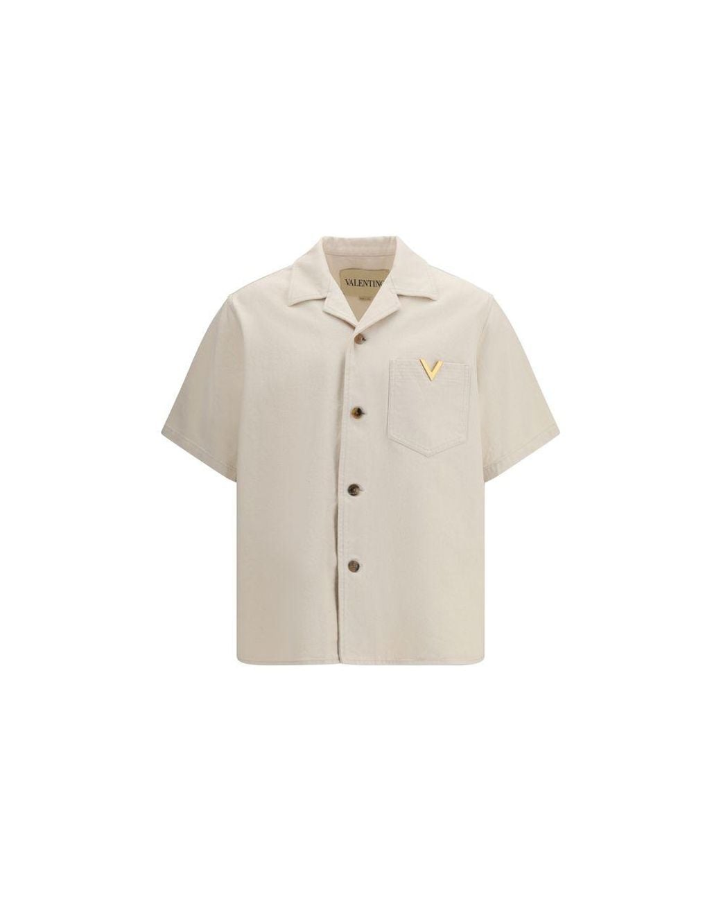 Valentino Garavani Natural Beige Denim Shirt for men