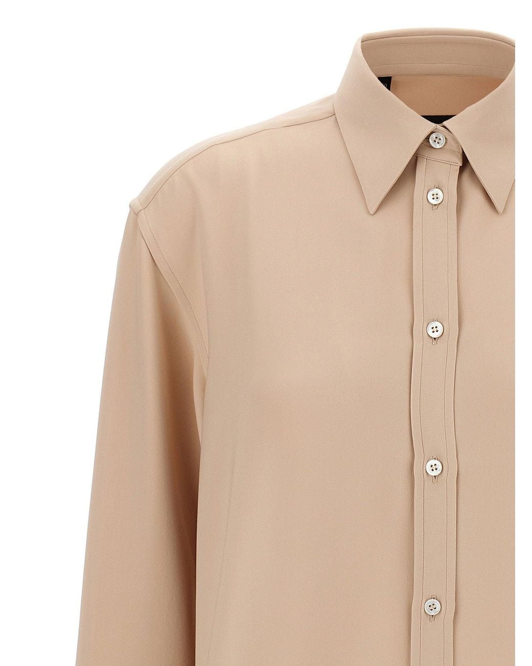 Brioni Natural Silk Cady Shirt