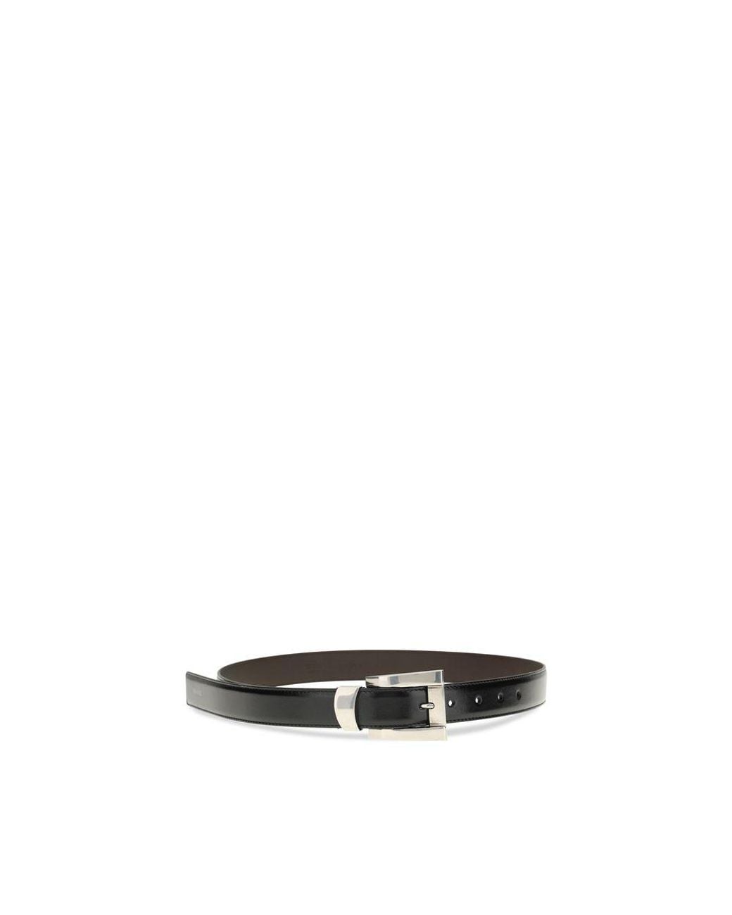 Versace Black Calf Leather Bos Taurus Regular Belt
