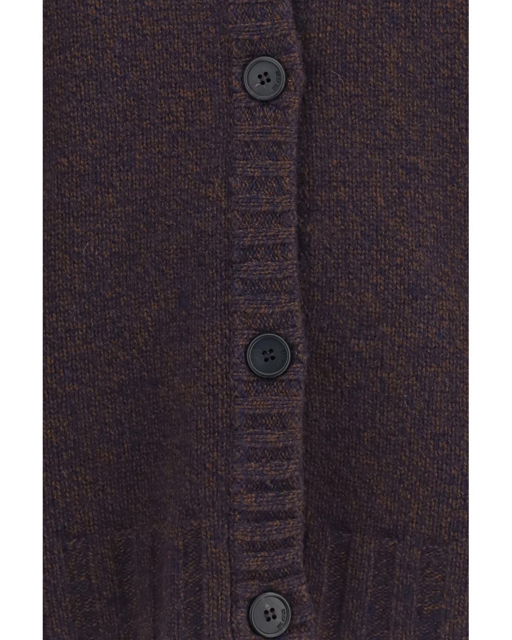 The Attico Blue Wool Crewneck Cardigan With Cape Virgin Sweater
