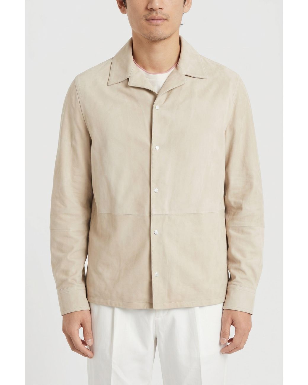 Brunello Cucinelli Natural Leather Relaxed Jacket for men