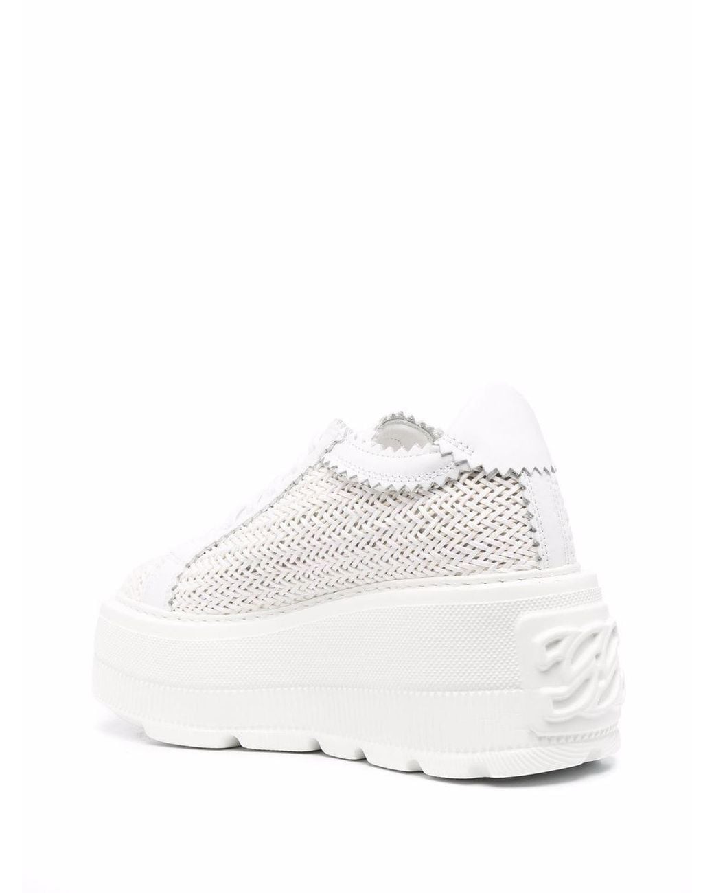 Casadei White Hanoi Platform Sneakers