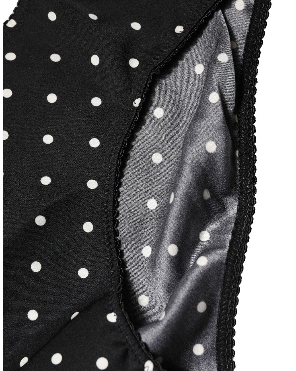 Dolce & Gabbana Black Dolce & Gabbana Polka-Dot Silk Brief