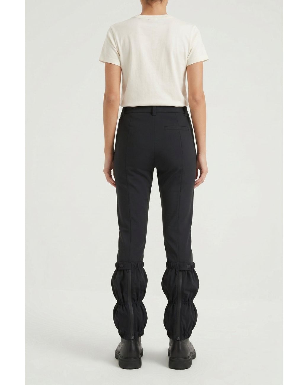 Brunello Cucinelli Black Gathered Hem Trousers