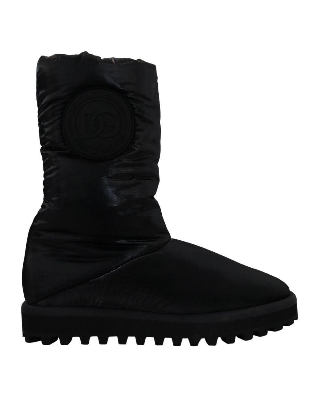 Dolce & Gabbana Black Elegant Mid-Calf Boots for men