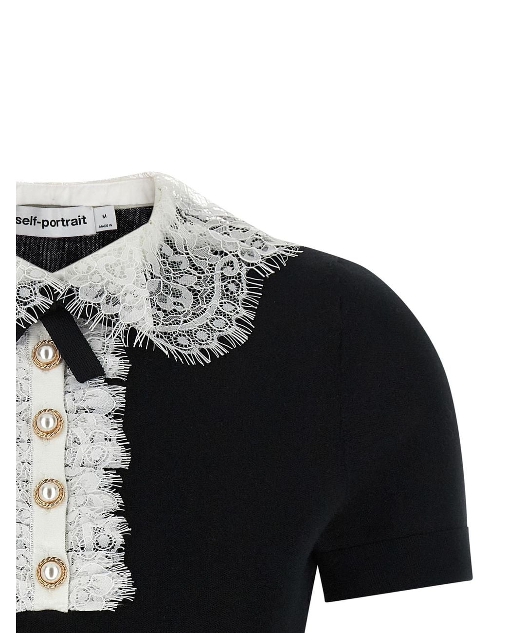 Self-Portrait Black Wool Blouse