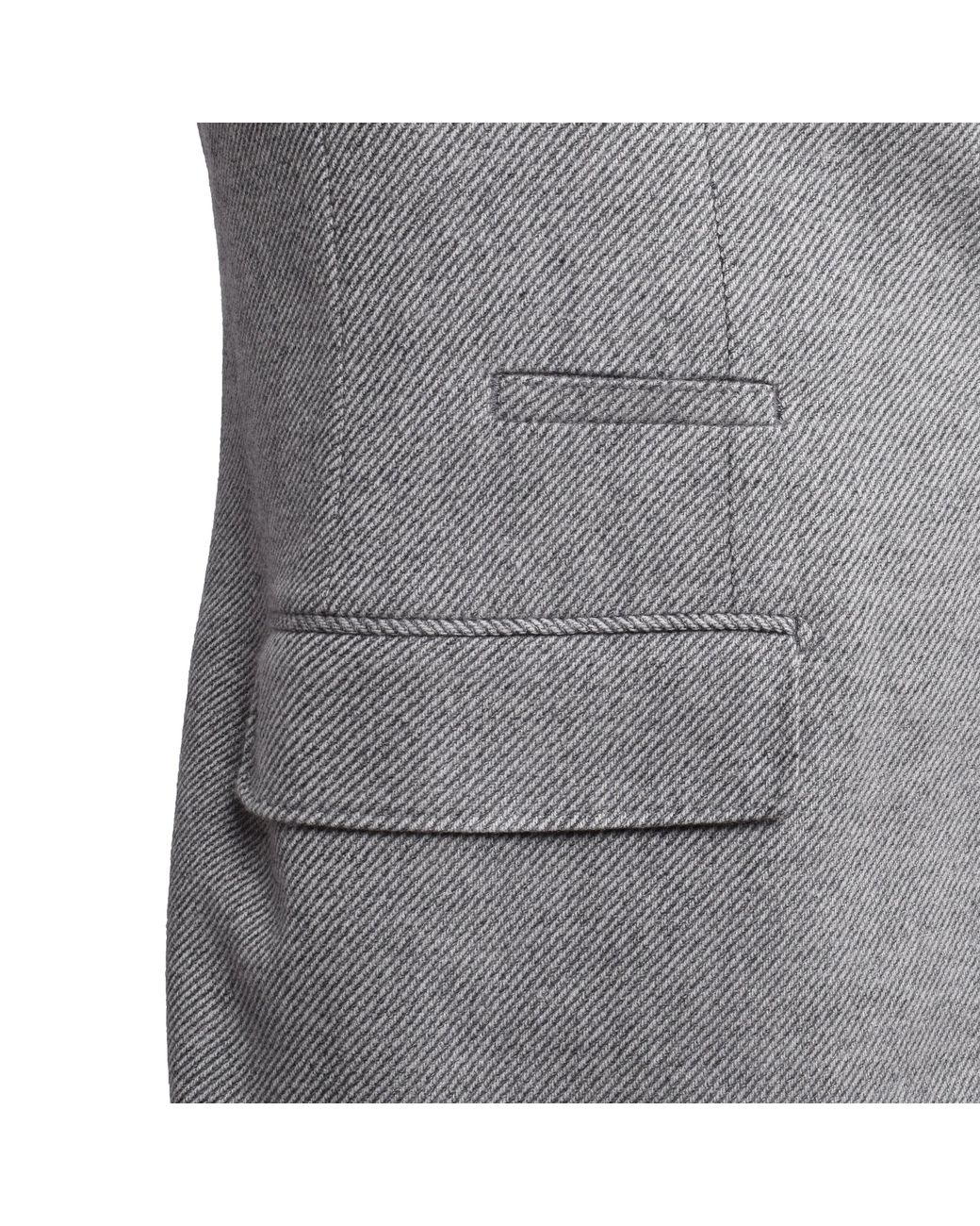 Brunello Cucinelli Gray Wool Herringbone Blazer for men